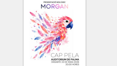 Detall del cartell de la presentació de morgan de cappela