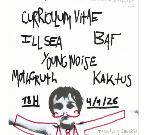 Cartell del festival Teenage Noise Vol. 2 al Port de Pollença amb els grups participants.