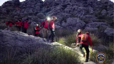 Efectius dels Bombers de Mallorca en un rescat a la muntanya a Pollença