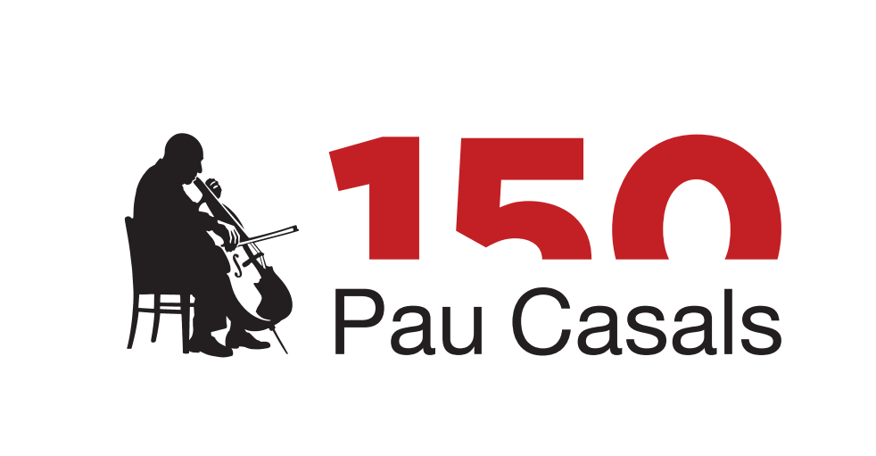 logotip commemoració 150 aniversari naixement pau casals