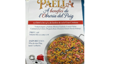 Cartell paella solidària puig