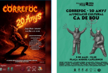 cartells coorrefoc ca de bou 20 anys