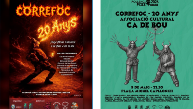cartells coorrefoc ca de bou 20 anys