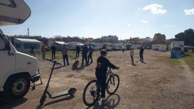 Imatge del solar on s'han reunit els caravanistes aquesta setmana santa
